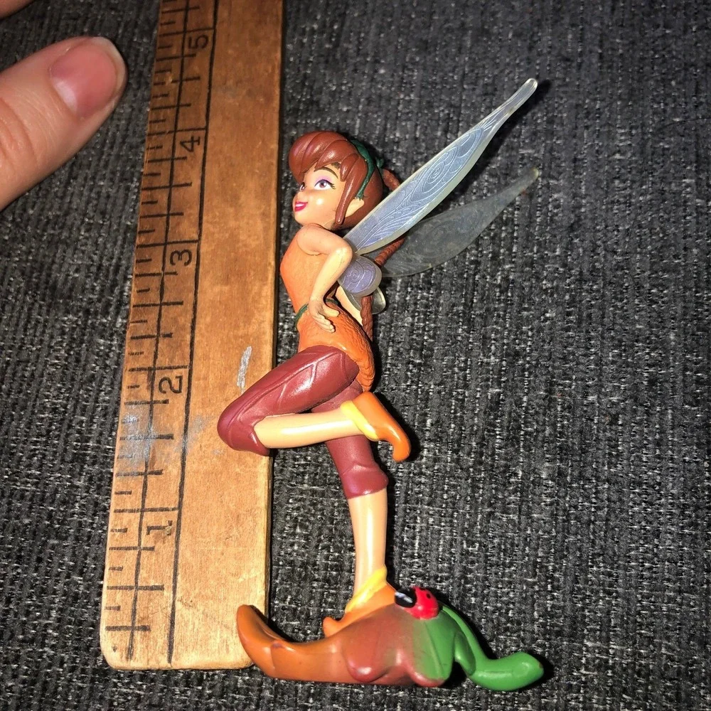 Disney Fawn Fairy Tinker Bell Friends PVC Figure Orange Brown Leaf Ladybug 3.25" - Picture 5 of 6